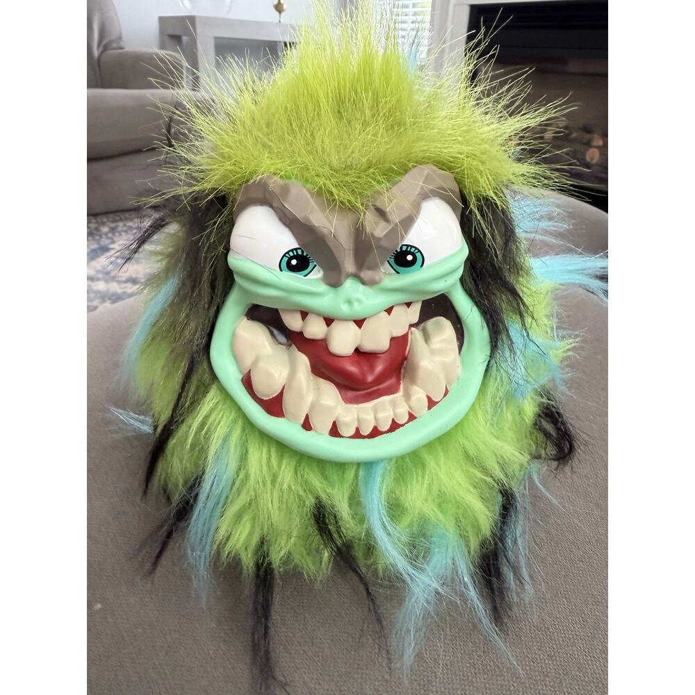 Grumblies Interactive Talking Monster Plush Green Blue Hair Tested Working Toy